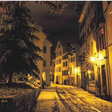 LESERFOTO - Altstadt-Winterwunderland: Der Schnee vergangene Woche stattete Rheinfelden mit einem besonders schönen Kleid aus. Foto: Cypriana Probst, Rheinfelden