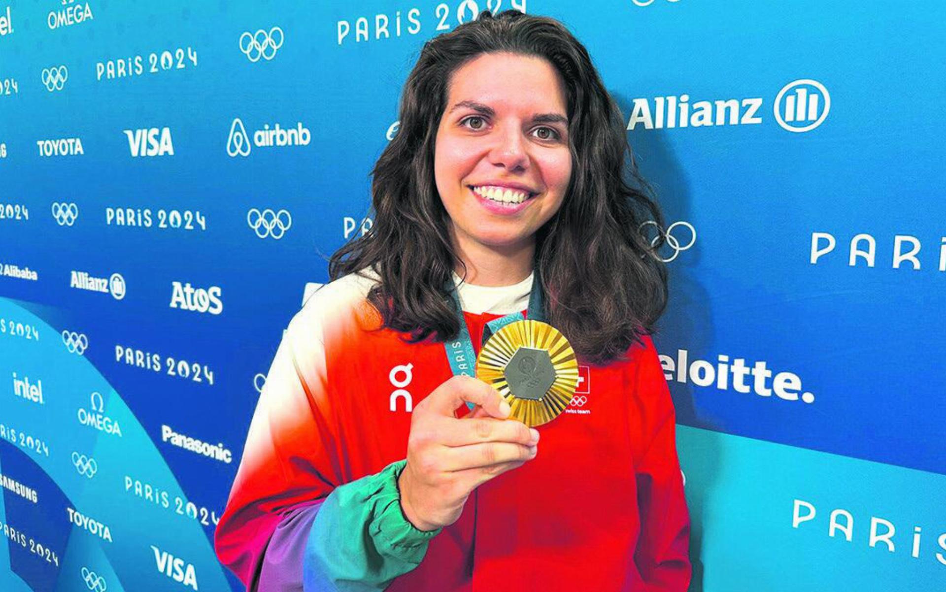 Eine Feier für Olympiasiegerin Chiara Leone