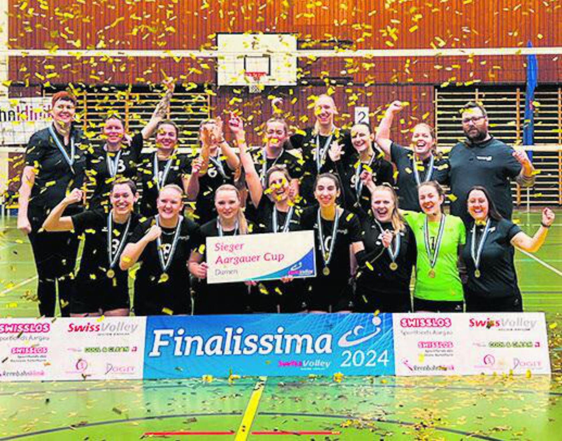 Wie im Vorjahr: Volley Smash 05 Laufenburg-Kaisten ist erneut Aargauer Cup-Sieger. Foto: zVg