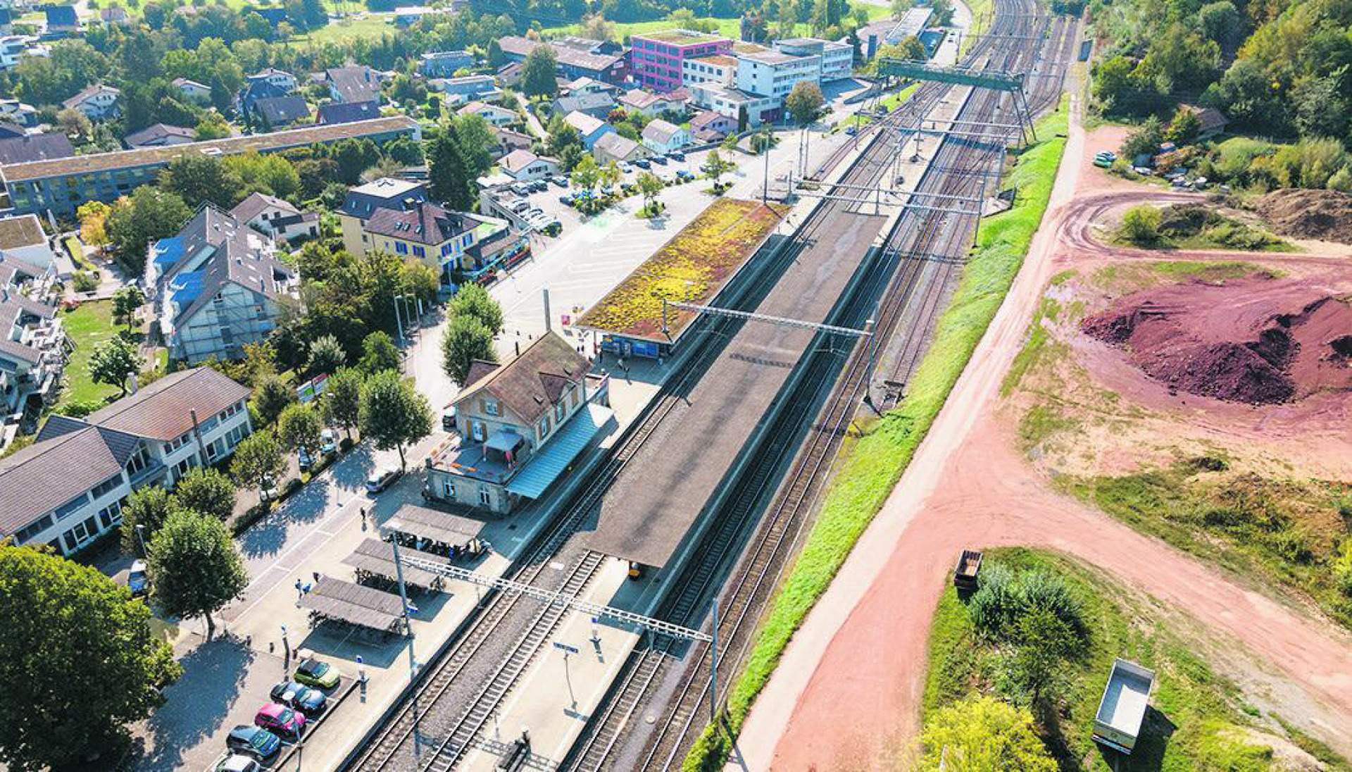 Ein Velo- und Fussweg zum Bahnhof Frick