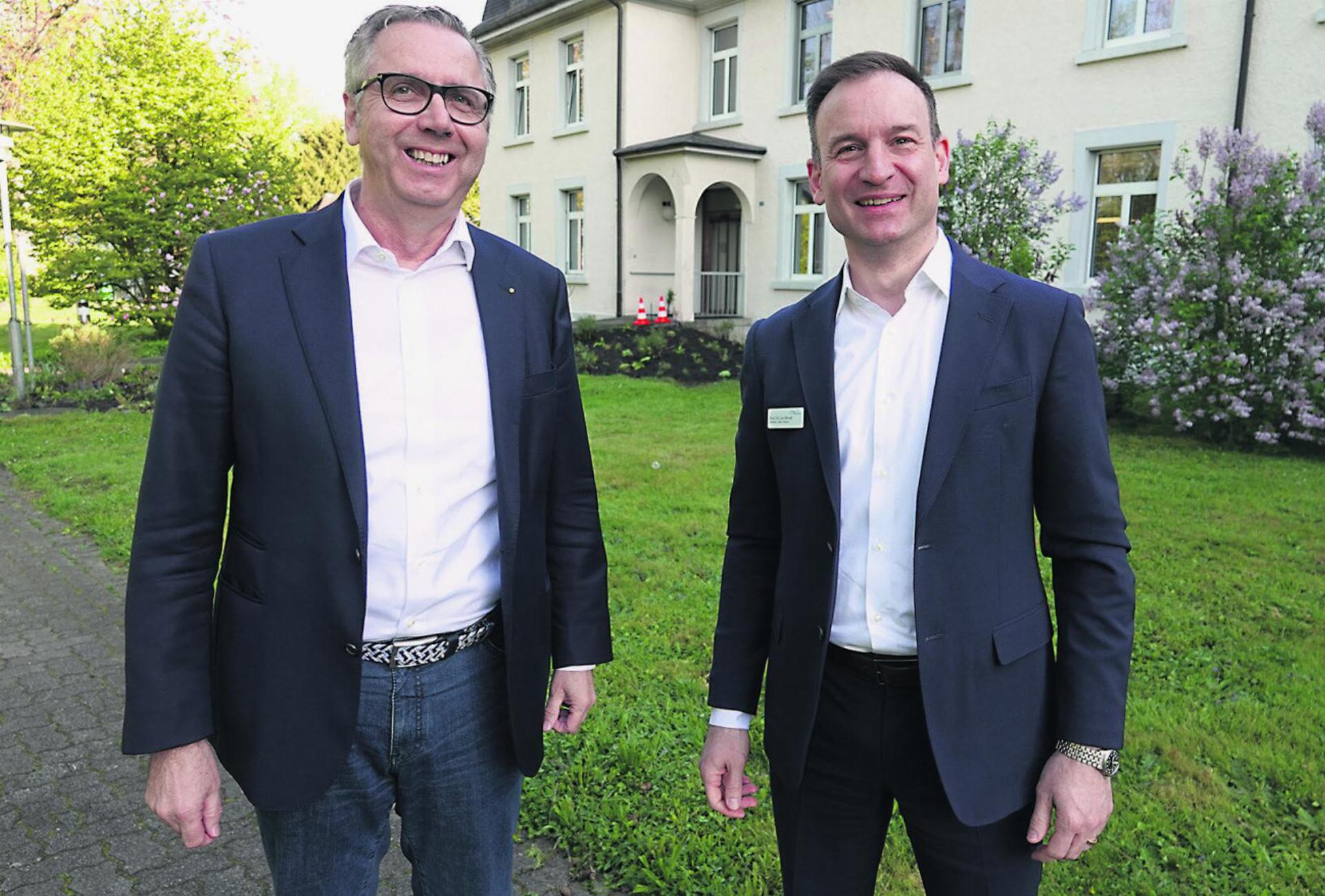 Matthias Mühlheim (links) und Leo Bonati war es sehr wichtig, dass es eine Rheinfelder Lösung gibt. Foto: Valentin Zumsteg