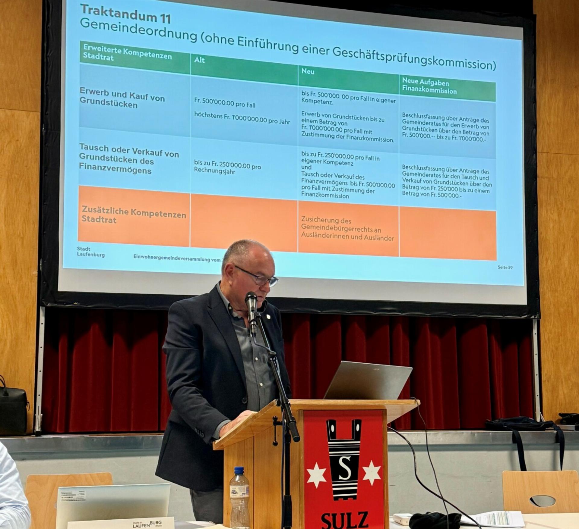 Laufenburger Gemeindeversammlung weist Gemeindeordnung zurück - Das Bild wird blockiert. – Möglicherweise durch einen aktiven Adblocker.