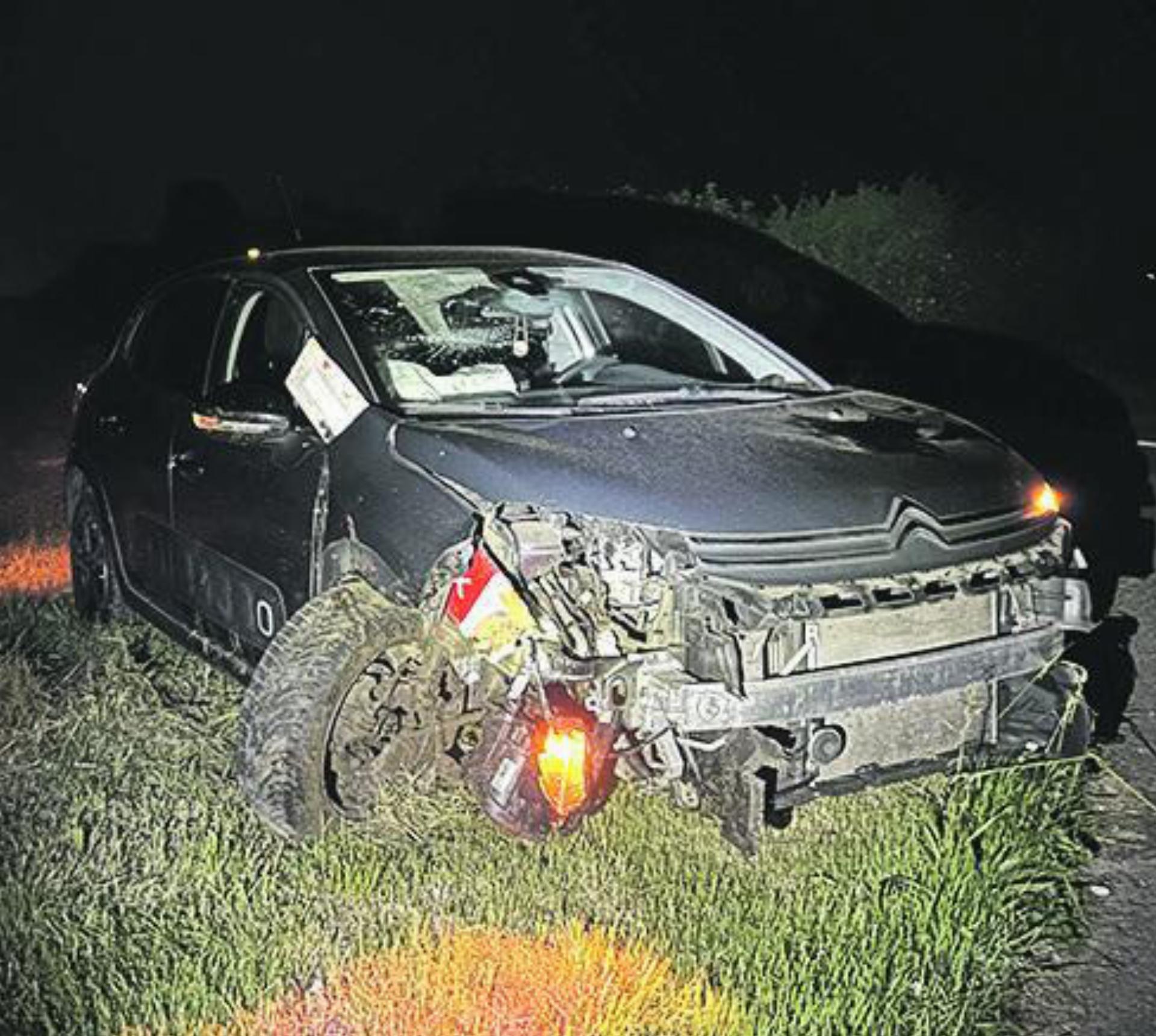 Betrunken in die Baustellen-Abschrankung