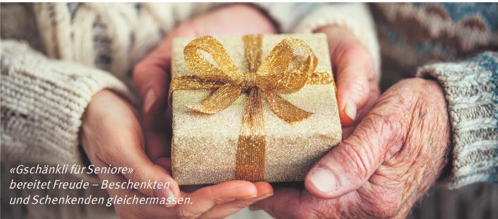 «Gschänkli für Seniore» bereitet Freude – Beschenkten und Schenkenden gleichermassen.