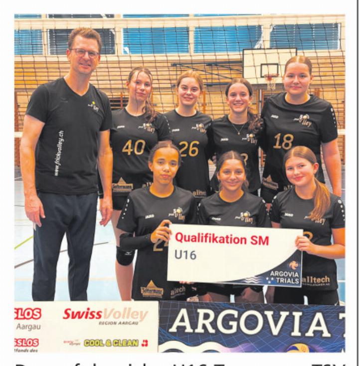 Das erfolgreiche U16-Team von TSV Frick Volleyball. Foto: zVg
