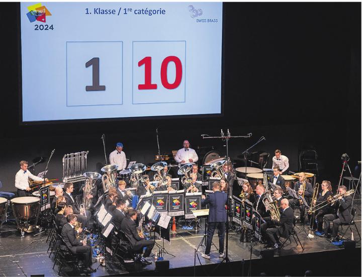 Die Brass Band Fricktal landete im Mittelfeld. Foto: zVg