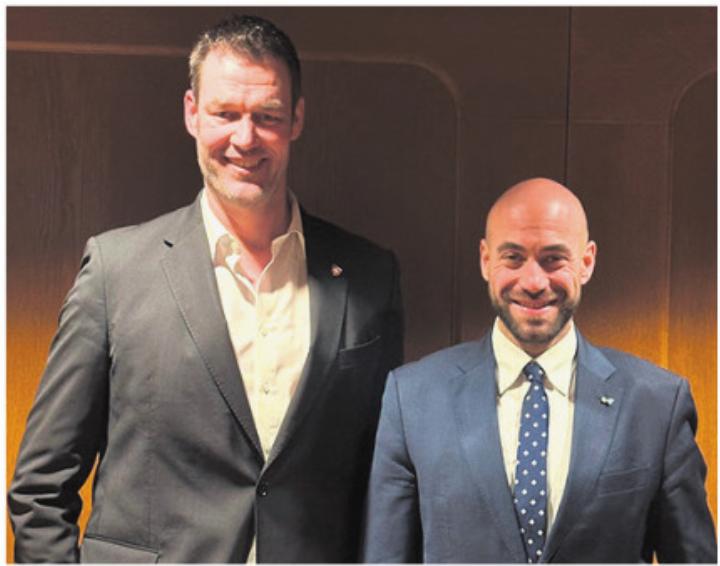 SVP-Nationalrat Christoph Riner (links) mit Mitte-Grossrat Daniele Mezzi. Foto: zVg