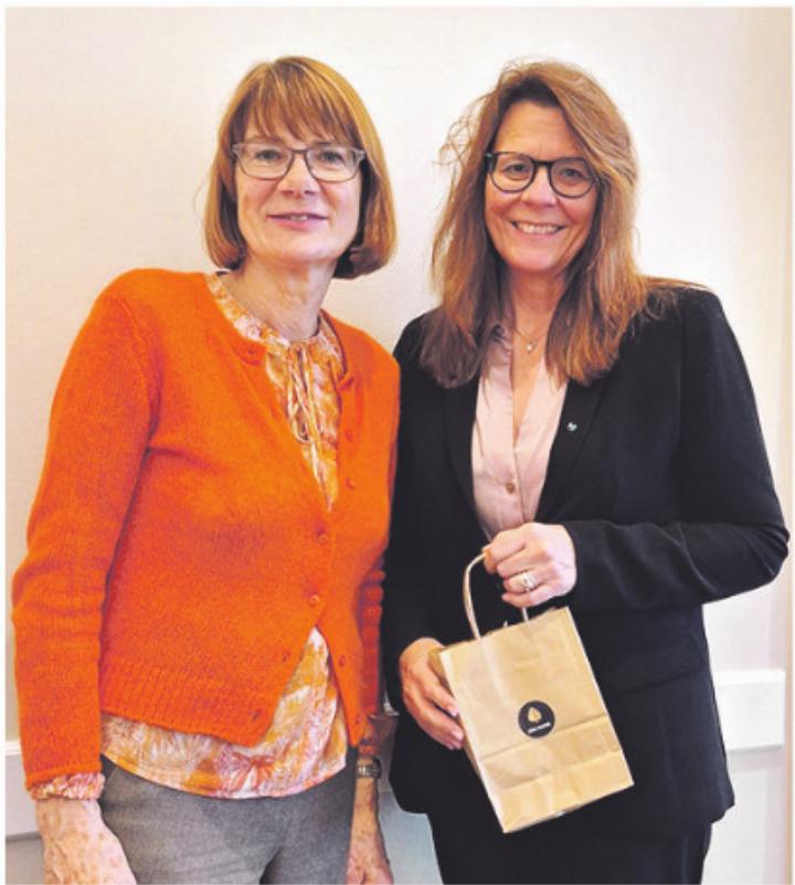 Präsidentin Susanna Schlittler (links) mit Grossrätin Claudia Hauser. Foto: zVg