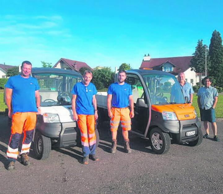 Nun sind in Eiken bereits zwei Elektrofahrzeuge für die Gemeinde im Einsatz. Foto: zVg