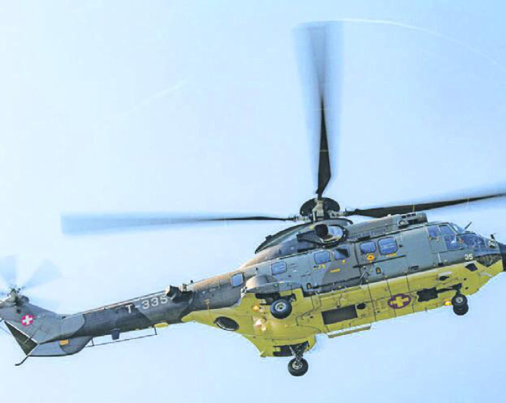 Der grosse Helikopter beim Proben. Foto: zVg