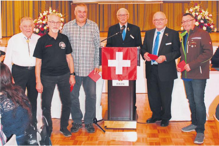 Die Veteranenmeister 2025: René Barrer (von links), Harold Baur, René Schweizer, Ueli Bögle und Anton Weiss. Es fehlt: Doris Burkhardt. Foto: zVg