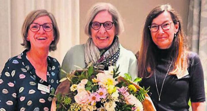 Rita Rheinegger (Mitte) mit Marie-Helen Roniger und Manuela Giess (Leiterin und Mitarbeiterin der Regionalstelle Fricktal). Foto: zVg