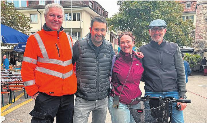 Das Organisationskomitee setzt neue Ideen um: Andreas Sulser (von links), Patric Burkard, Nathalie Wermeille und Marcello Flückiger. Foto: zVg