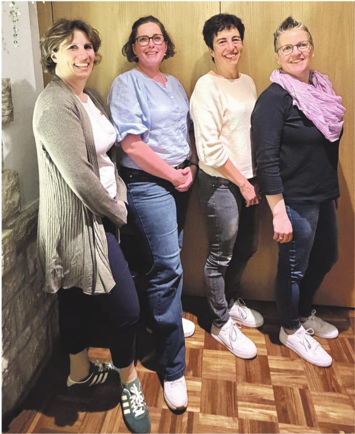 Die Geehrten (von links) Katy Mayr, Vreni Plattner, Claudia Rubin und Mirjam Meier (es fehlt Moni Boss). Foto: zVg Die Geehrten (von links) Katy Mayr, Vreni Plattner, Claudia Rubin und Mirjam Meier (es fehlt Moni Boss). Foto: zVg