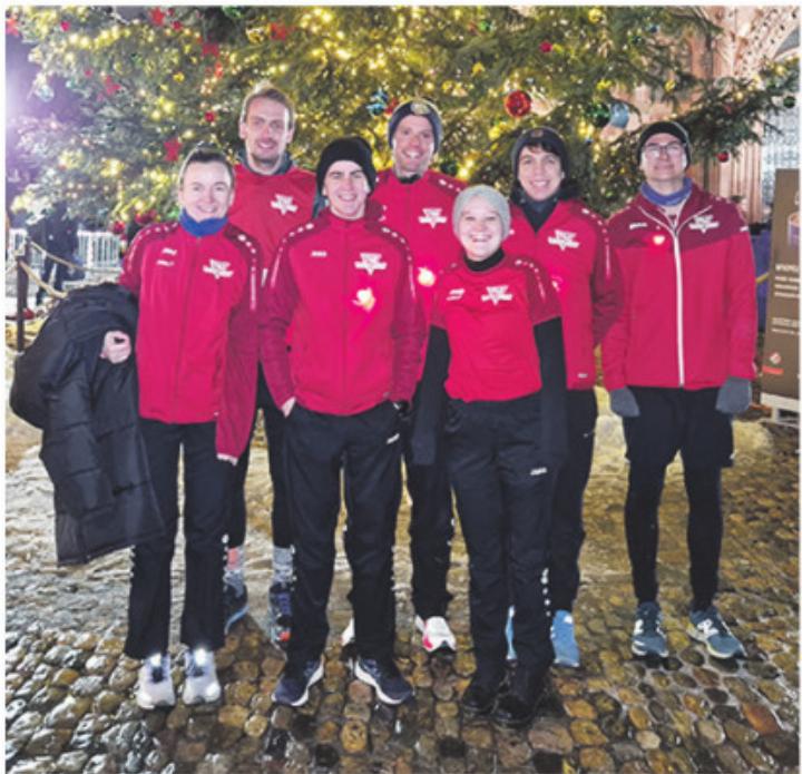 Die Zeininger-Läufer am Basler Stadtlauf. Foto: zVg