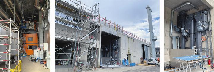 Noch ist auch die Heizzentrale auf dem Areal der Stahlton Bauteile AG eine Baustelle – innen wie aussen.