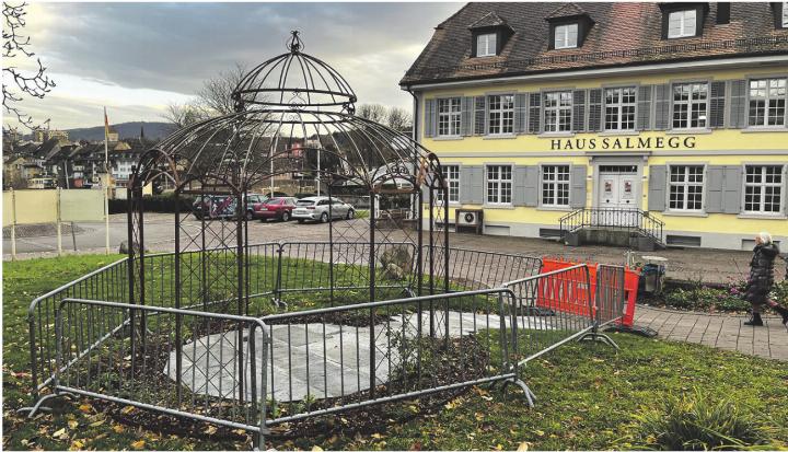 So sieht der Pavillon aus. Er soll noch grün werden. Foto: Valentin Zumsteg