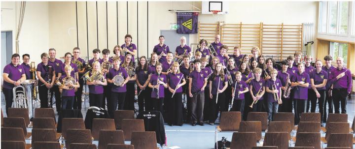In Kaiseraugst begeisterte die Windband anlässlich des Abschlusskonzertes. Foto: zVg