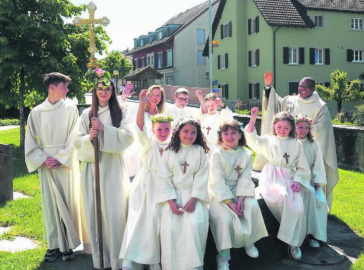 Ein grosser Tag für diese Kinder aus Mettauertal und Gansingen. Foto: zVg