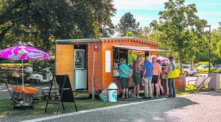 Der «Rhybar Kiosk» ist bereits verkauft. Ob er in diesem Jahr in den neuen Stadtpark zurückkehrt, ist noch offen. Foto: zVg