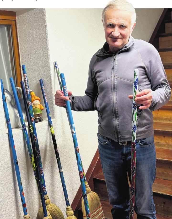 Künstler mit einer Auswahl seiner Werke: Nikolaj Tryshnivskyi. Foto: zVg