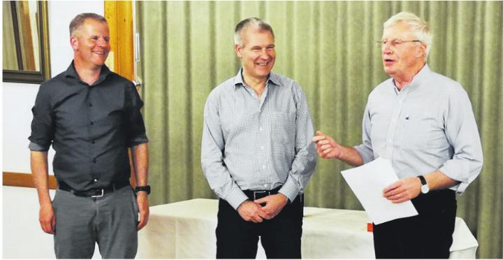 Organisator Peter Büchli (v. l.), Referent Markus Fuchs und Präsident Urs Hofer. Foto: zVg