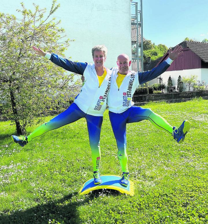 Sie freuen sich auf ihren grossen Auftritt in Leipzig: Ellen Pruijssers und Thomas Peter aus Möhlin. Foto: Janine Tschopp