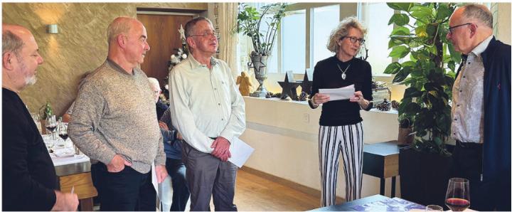 Die zurückgetretenen Vorstandsmitglieder (von links nach rechts): Rolf Amrein, Bruno Born, Edy Söder, Priska Gautschi und Rudolf Hasler (Obmann). Foto: zVg