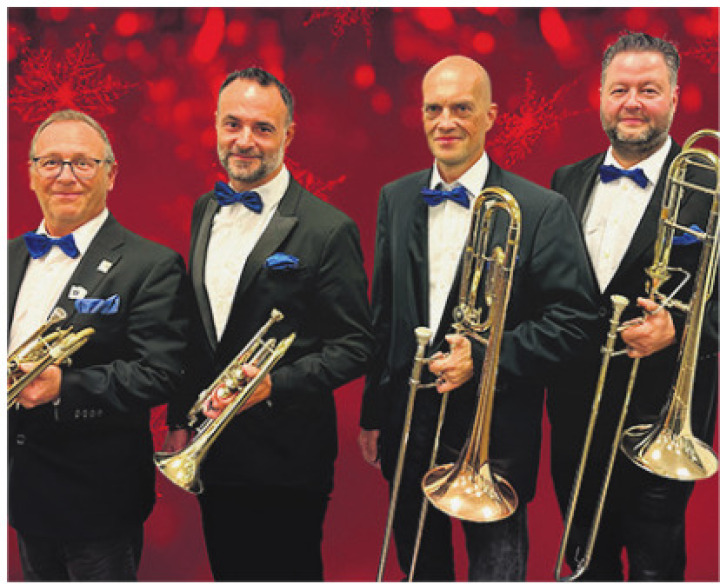 Das Turmbläser-Quartett der Brass Band Fricktal spielt am Sonntag in Rheinfelden. Foto: zVg