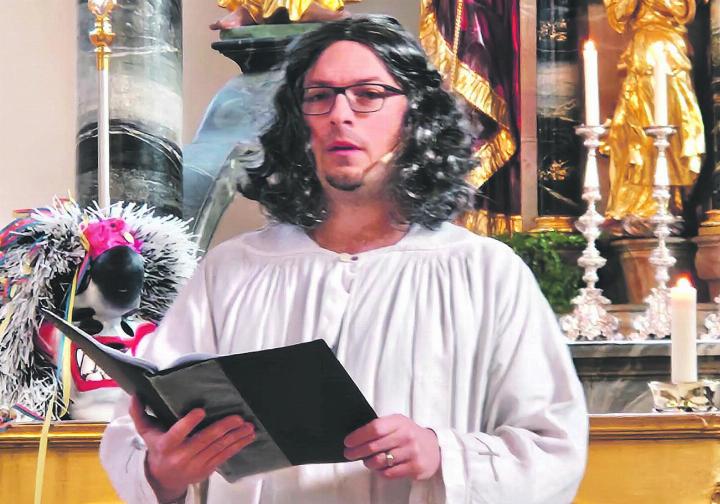 Ulrich Feger hielt den Gottesdienst in Reimen. Foto: zVg
