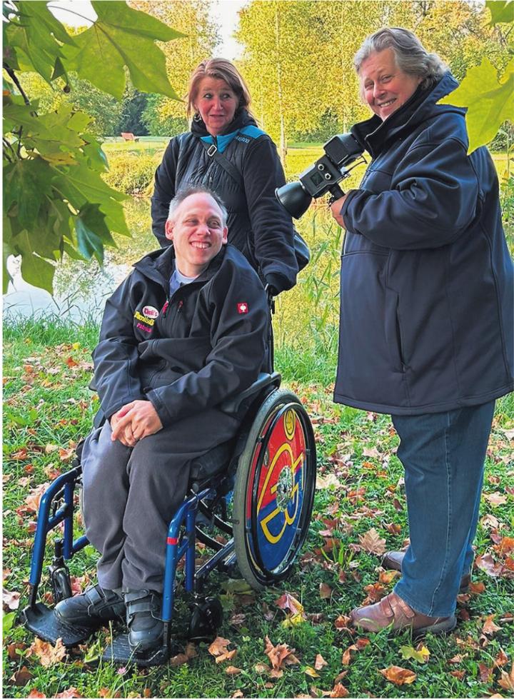 «Unvergesslich und genial»: Patrick Hagist beim Videodreh. Foto: zVg