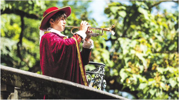 Der «Trompeter von Säckingen» ist regelmässig anzutreffen. Foto: Tourismus- und Kulturamt Bad Säckingen Der «Trompeter von Säckingen» ist regelmässig anzutreffen. Foto: Tourismus- und Kulturamt Bad Säckingen