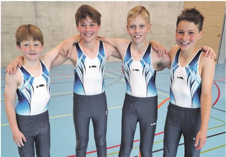 Die Turner der Kategorie 2 nach ihrem gelungenen Wettkampf. Foto: zVg