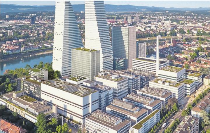 Der Neubau fügt sich mit seiner Höhe von rund 72 Metern in die bestehende Hochhausstruktur des Areals ein. Foto: zVg