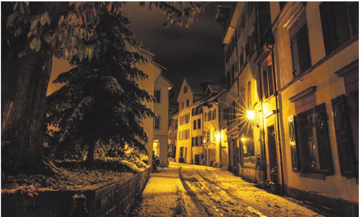 Altstadt-Winterwunderland: Der Schnee vergangene Woche stattete Rheinfelden mit einem besonders schönen Kleid aus. Foto: Cypriana Probst, Rheinfelden