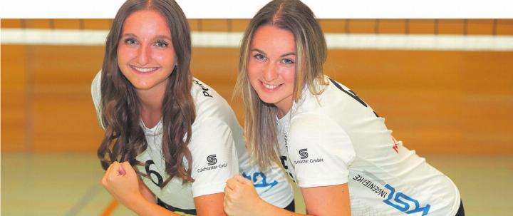 Die beiden Liberas Ilenia Porriciello (links) und Yvonne Beck von Volley Möhlin sind fokussiert und können gut mit Druck umgehen. Foto: zVg