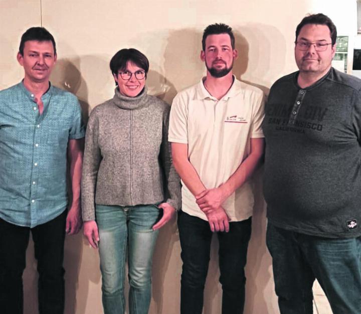 Der Vorstand (v. l.): Lukas Weiss, Martina Huber, Marc Burkhard und Alex ander Truog. Foto: zVg