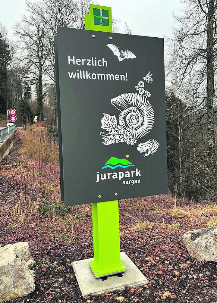 Der Jurapark heisst die Besucher nun auch sichtbar willkommen. Fotos: zVg