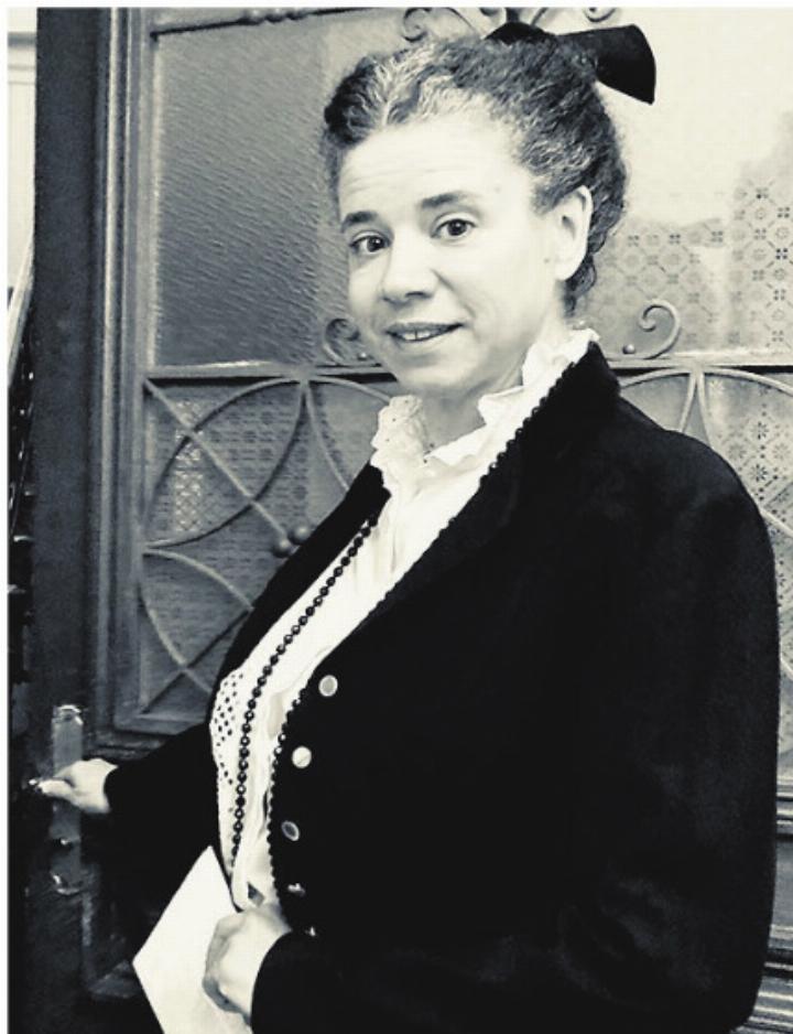 Susanne Ammann als Marie Habich-Dietschy (1844–1909) in der Sonnenstube des Fricktaler Museums. Foto: zVg