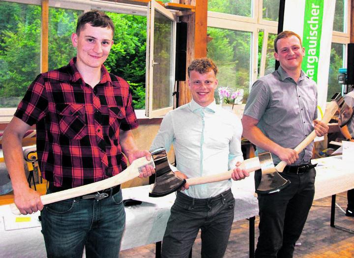 Die drei Besten: Matthias Müller, Aron Akeret und Jonathan Schibli. Foto: Louis Probst