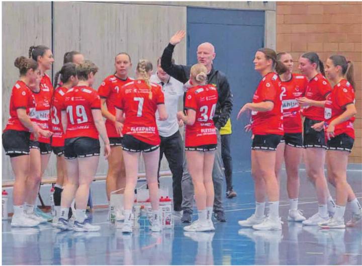 Das Damen-1-Team des TSV Frick während des Team-Time-Outs. Foto: zVg