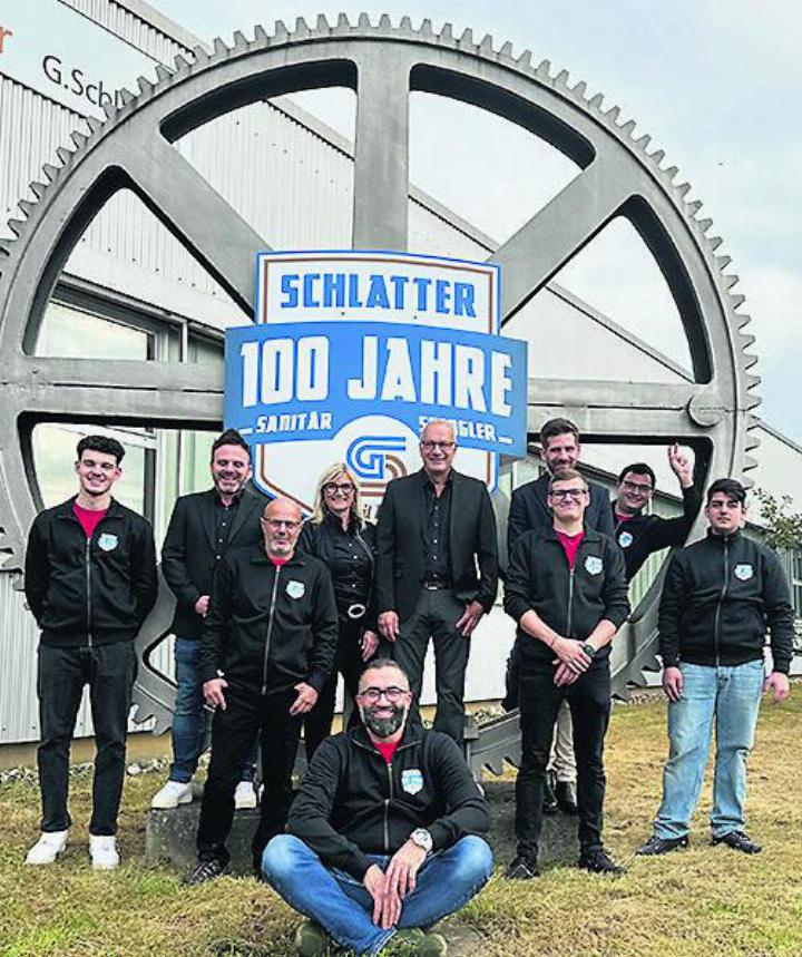 Das Zahnrad der Zeit hat sich gedreht und schon sind 100 Jahre vergangen. Zusammen mit vielen Gästen feierte das Schlatter-Team sein Jubiläum. Foto: zVg