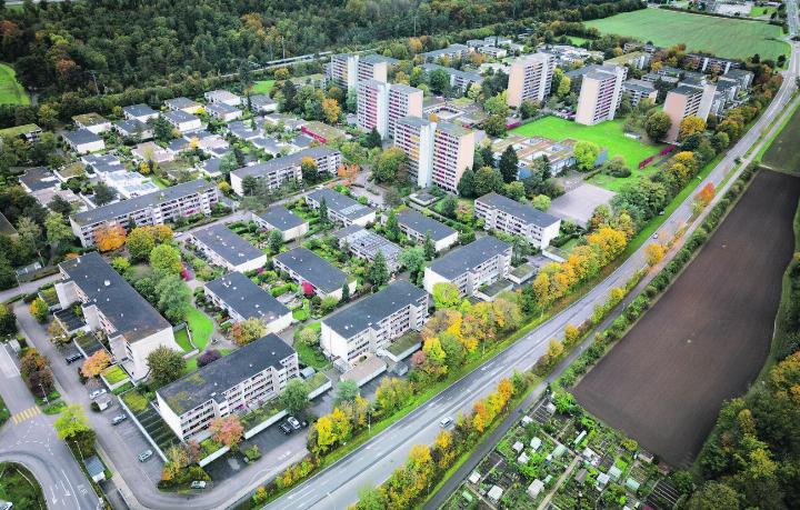 Im Augarten ist der Immobilienverkauf derzeit schwierig. Foto: zVg