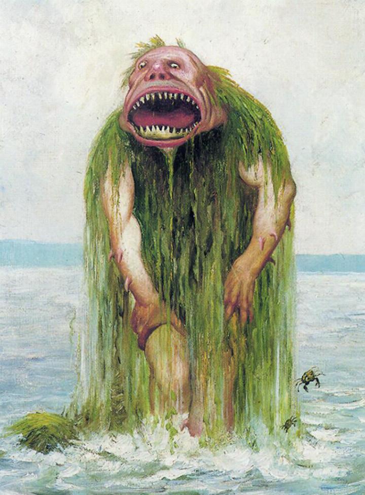Gemälde mit dem Draug von Theodor Kittelsen (1887). Illustration: zVg