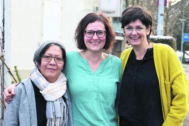 Sue Schaffner (von links), Regina Waldburger und Sandra Hottinger gehören zu den Mitgründerinnen der «Trolls». Foto: Janine Tschopp