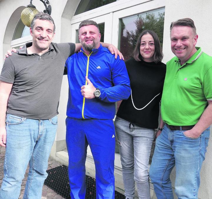 Bringen «Champions» nach Rheinfelden: Michele Salvatore (von links), Oleksandr Shvaiko, Natali Delibasic und Markus Schröder. Foto: Valentin Zumsteg