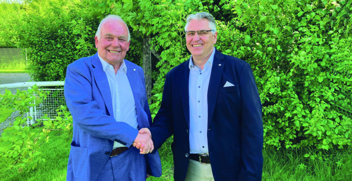 Martin Sollberger (links, abtretender Präsident) und André Hoffmann (neuer Präsident). Foto: zVg