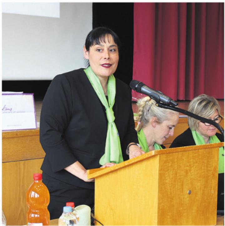 Die Kantonalpräsidentin des Aargauischen Landfrauenverbands, Andrea Hochuli, führte durch die Versammlung.