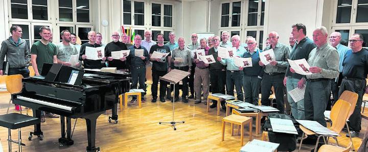 Der Männerchor Frick bei einer Probe fürs Jahreskonert. Foto: zVg