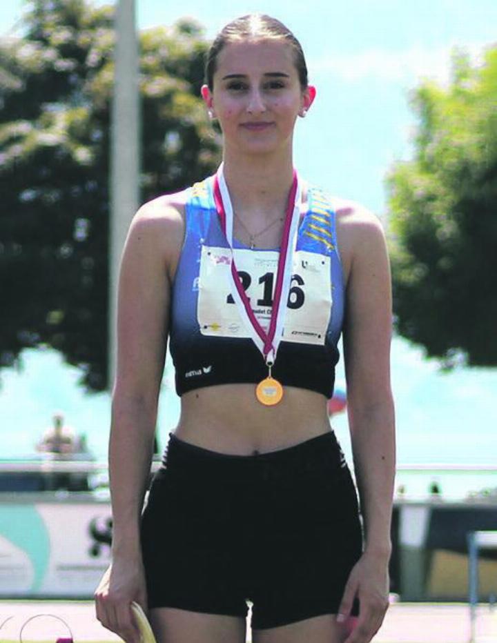 Titelverteidigung im Weitsprung geglückt: Chiara Liaudet.